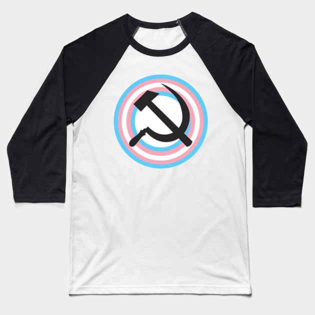 Trans Pride Communist Baseball T-Shirt by gabyshiny